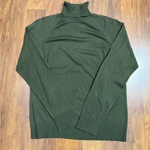 Vintage Talbots Women's XL Forest Green Turtleneck Sweater (Made in Hong Kong)